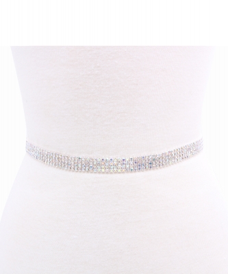 Four Line Rhinestone Wedding Belt BT339104 SILVERAB